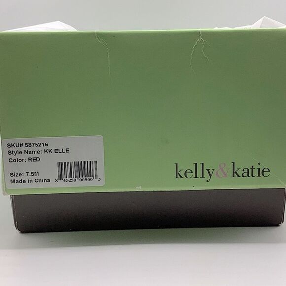 Kelly & Katie Red Satin Peep Toe Heels Rosette Detail, Size 7.5 - Picture 7 of 7